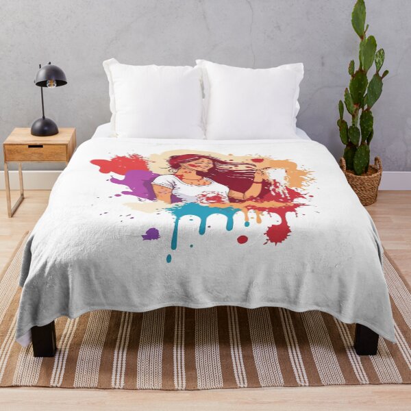 Item preview, Colorful beautiful girl in Holi festival designed and sold by TirrellColister.