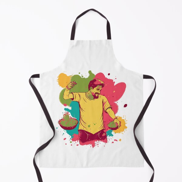 Item preview, Boy playing with color powders happily in Holi festival designed and sold by TirrellColister.