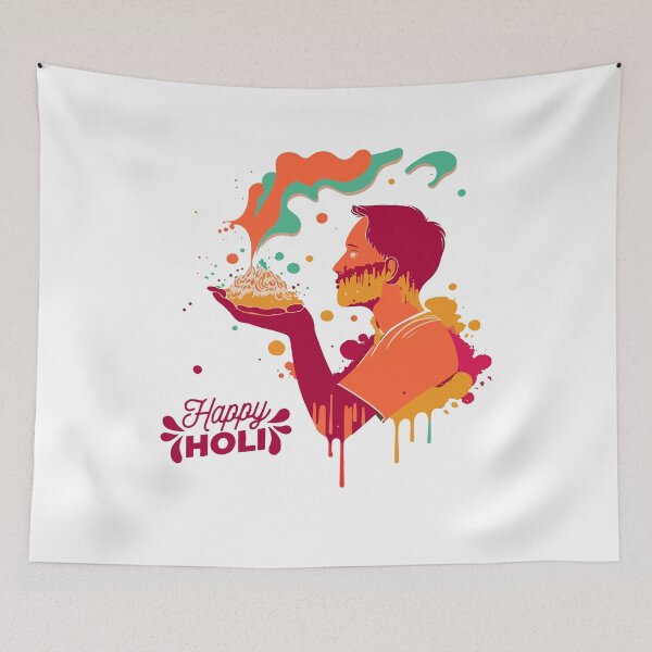 Item preview, Boy is blowing colored powders excitedly designed and sold by TirrellColister.