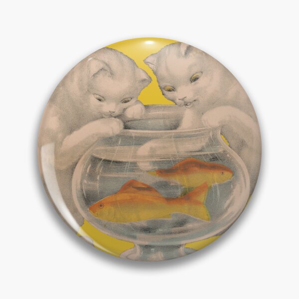 Item preview, Little white kitties fishing designed and sold by VintageCanvas.