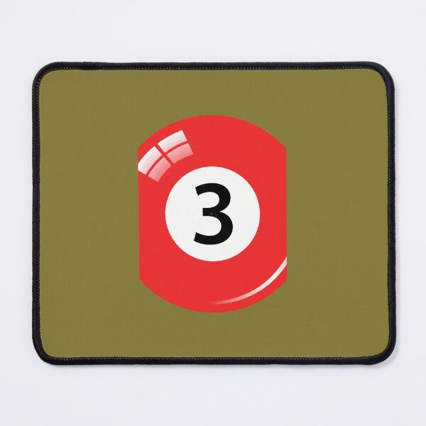 Item preview, Red poolbilliard ball number 3 designed and sold by oocgkwlc57.