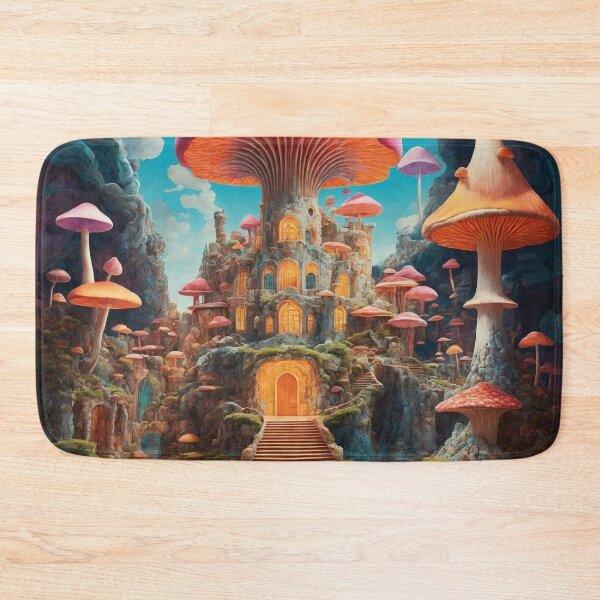 Item preview, Enchanting Mushroom Castle: A Whimsical Fungal Fantasy 12 designed and sold by TheTechnoCanvas.