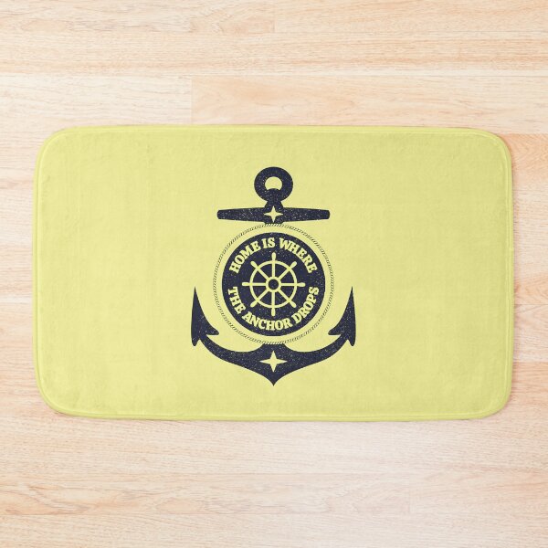 Item preview, Home is Where the Anchor Drops Nautical Travel Quote (INDIGO) designed and sold by CRHPOD20.