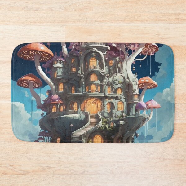 Item preview, Enchanting Mushroom Castle: A Whimsical Fungal Fantasy 13 designed and sold by TheTechnoCanvas.