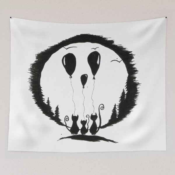 Item preview, Cat lady Scary Design Nigh Cats Animal Art designed and sold by HighArtDesigns.