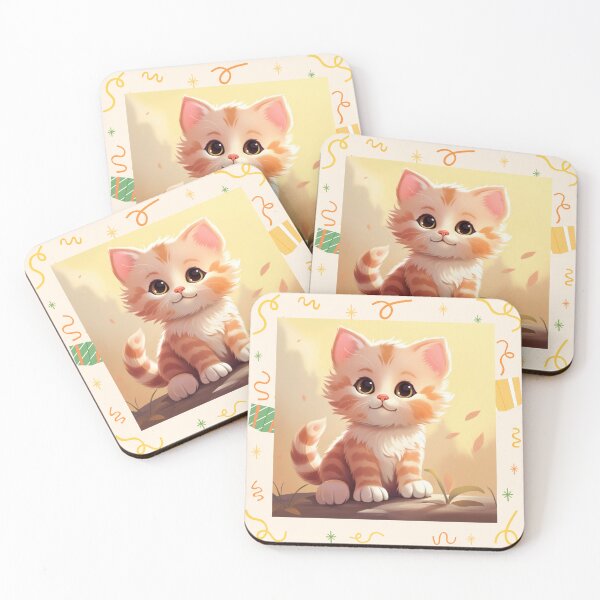 Item preview, Cute cartoon cat designed and sold by Stickermagician.