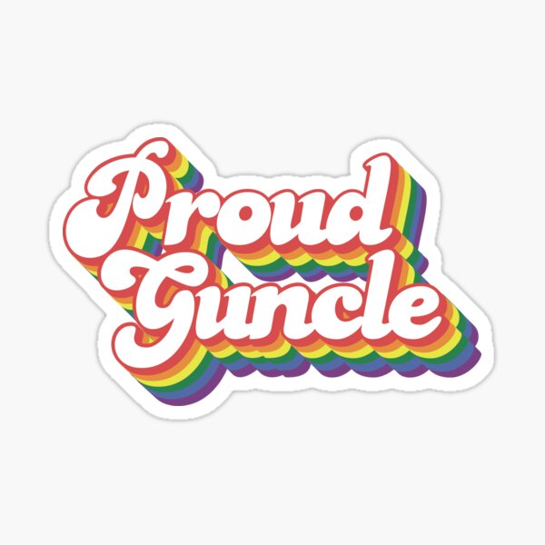 Item preview, Proud Guncle gay uncle  – bubblegum font design Guncle's Day Pride Gift designed and sold by GuncleCo.