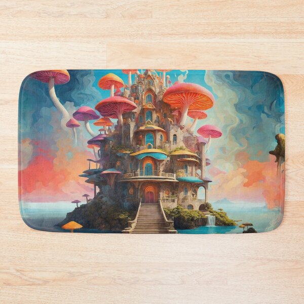 Item preview, Enchanting Mushroom Castle: A Whimsical Fungal Fantasy 14 designed and sold by TheTechnoCanvas.