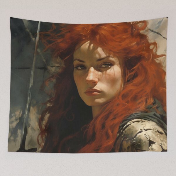 Item preview, Fantasy Woman Warrior Empowerment Portrait  designed and sold by BrandonArtWorld.