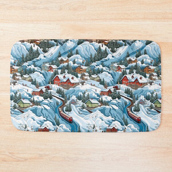 Item preview, Alpine village pattern designed and sold by Lexa Pix.