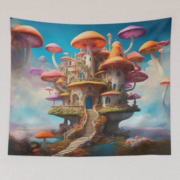 Item preview, Enchanting Mushroom Castle: A Whimsical Fungal Fantasy 15 designed and sold by TheTechnoCanvas.