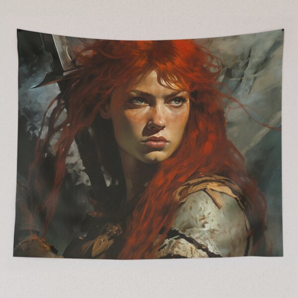Item preview, Fantasy Woman Warrior Empowerment Portrait  designed and sold by BrandonArtWorld.