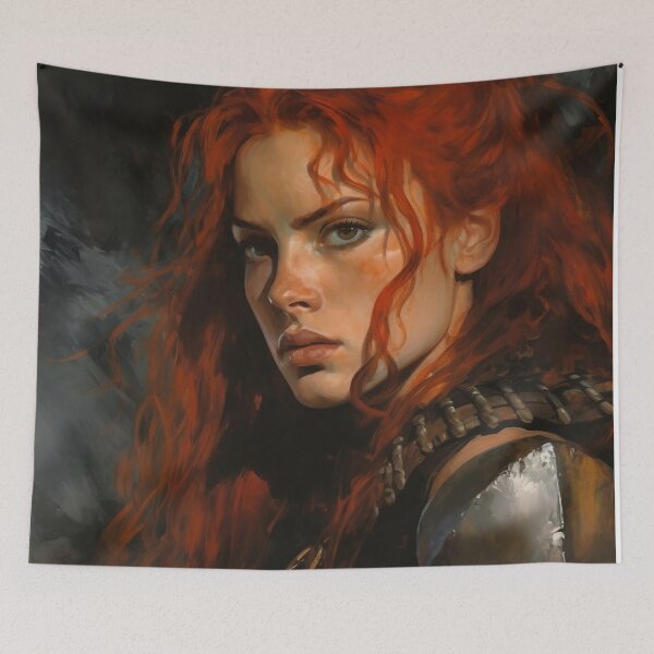 Item preview, Fantasy Woman Warrior Empowerment Portrait  designed and sold by BrandonArtWorld.