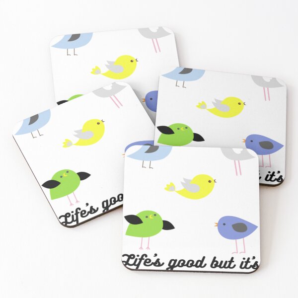 Item preview, life_s good but it_s better with a bird   designed and sold by PaperbackAddic.