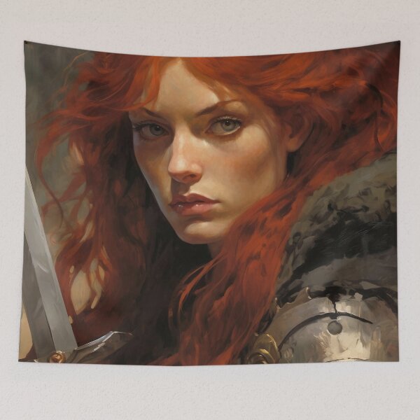 Item preview, Fantasy Woman Warrior Empowerment Portrait  designed and sold by BrandonArtWorld.