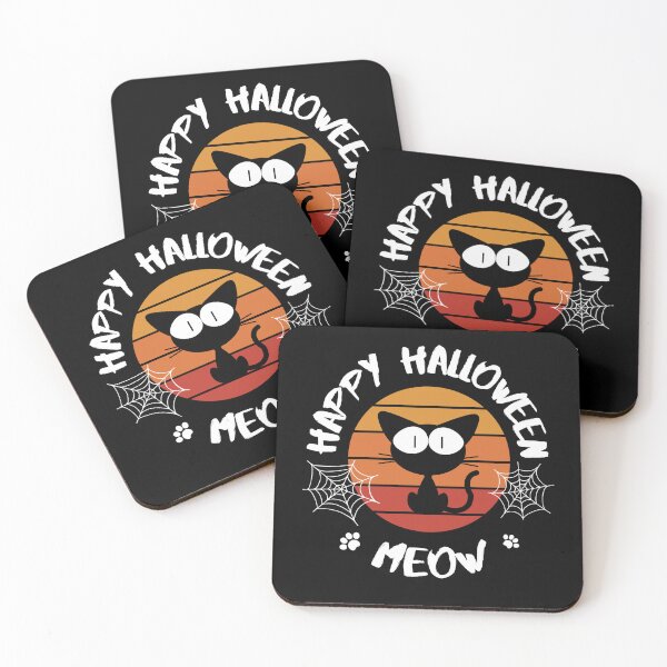 Item preview, Halloween Collection - Happy Halloween Black Cat Meow designed and sold by TeeraCollection.