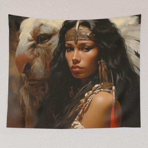 Item preview, Fantasy Woman Warrior Empowerment Portrait  designed and sold by BrandonArtWorld.