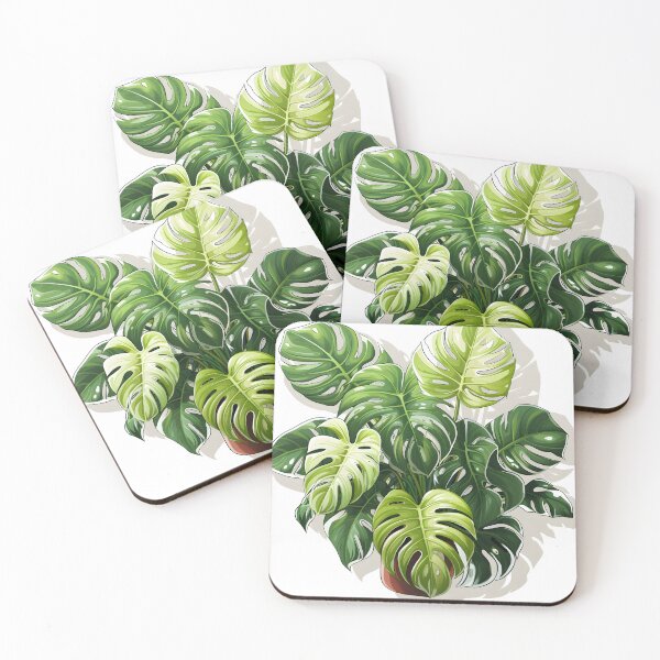 Item preview, Monstera Albo Variegata Art Print | Detailed 2D Game Art, Boho Aesthetics, Botanical Beauty designed and sold by Artistically-T.