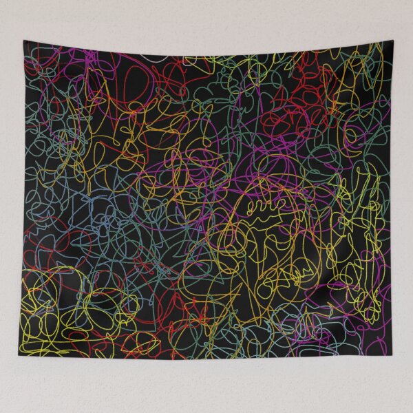 Item preview, Rainbow Swirl Doodle Color Messy Abstract Neon Happy  designed and sold by hopecope.