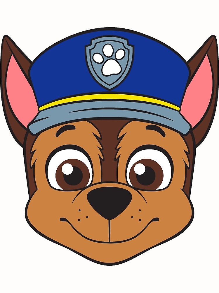 Original Paw Patrol Chase Color Art Head Sketch 8 1/2 x 11