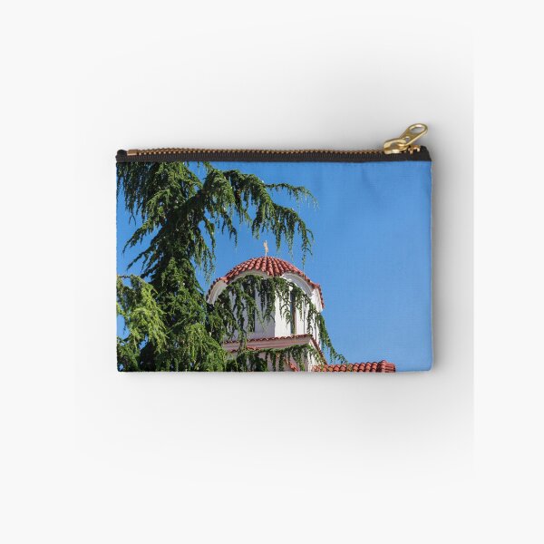 Item preview, Curved Evergreen Boughs Framing a Church Dome designed and sold by Georgia Mizuleva.