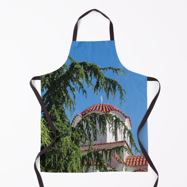 Item preview, Curved Evergreen Boughs Framing a Church Dome designed and sold by Georgia Mizuleva.