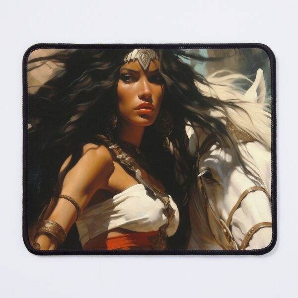 Item preview, Fantasy Woman Warrior Empowerment Portrait  designed and sold by BrandonArtWorld.