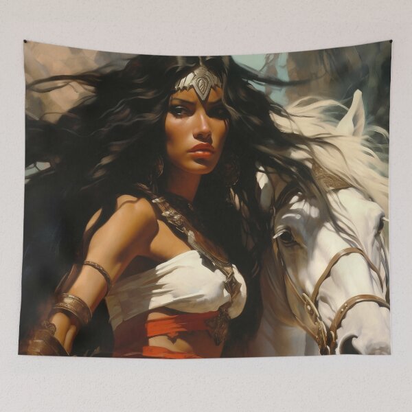 Item preview, Fantasy Woman Warrior Empowerment Portrait  designed and sold by BrandonArtWorld.