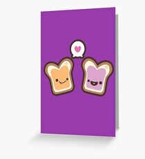 PB & J Liebe Grußkarte