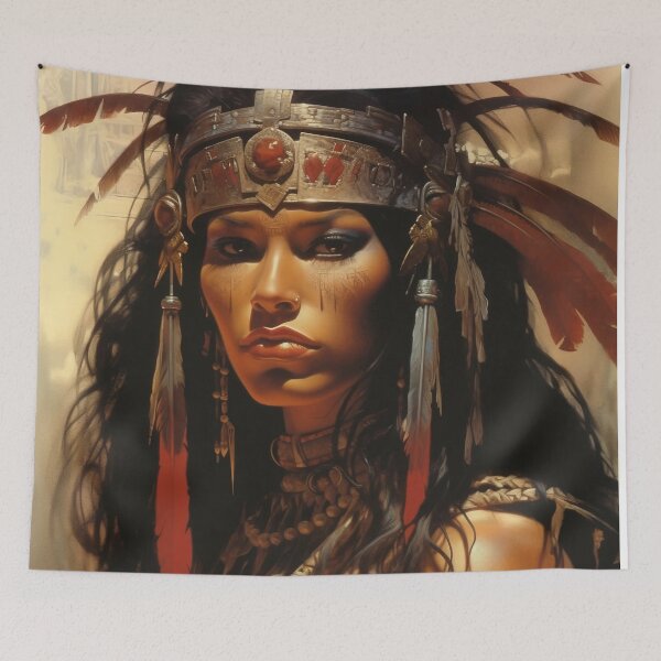 Item preview,  Fantasy Woman Warrior Empowerment Portrait  designed and sold by BrandonArtWorld.