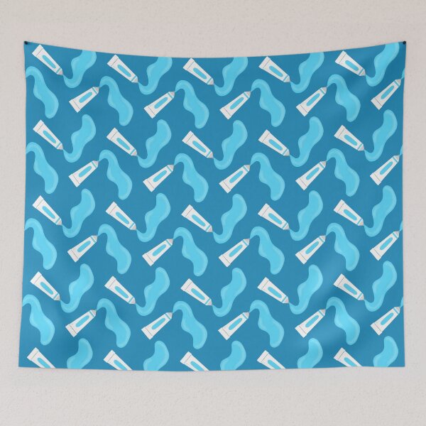 Item preview, Blue Paint Artists Repeating Pattern designed and sold by ConfettiCreate.