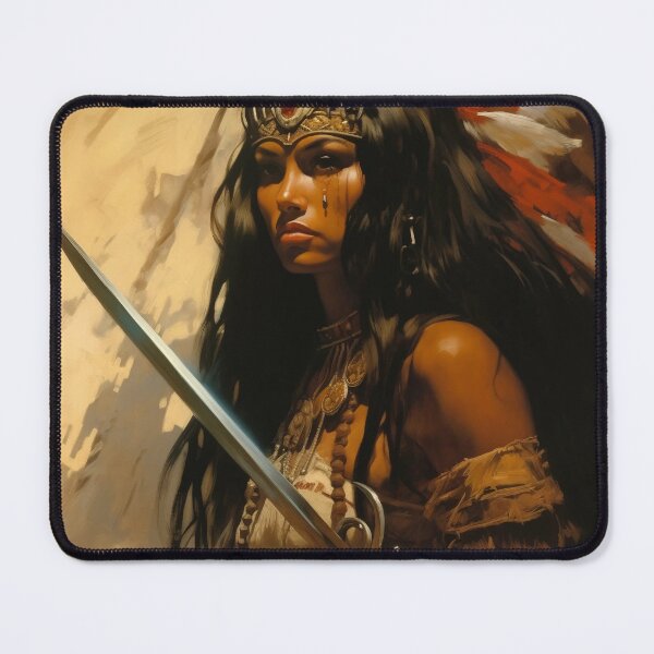 Item preview,  Fantasy Woman Warrior Empowerment Portrait  designed and sold by BrandonArtWorld.