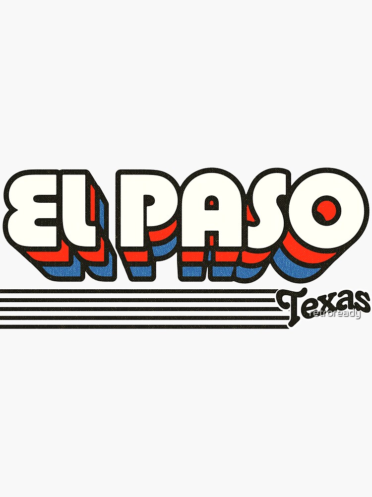 "El Paso, Texas Retro Stripes" Sticker for Sale by retroready Redbubble