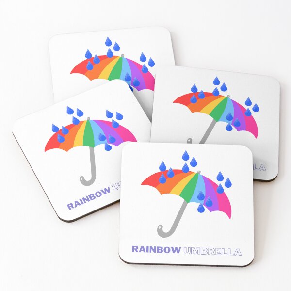 Item preview, rainbow umbrella rain designed and sold by ichirochen.