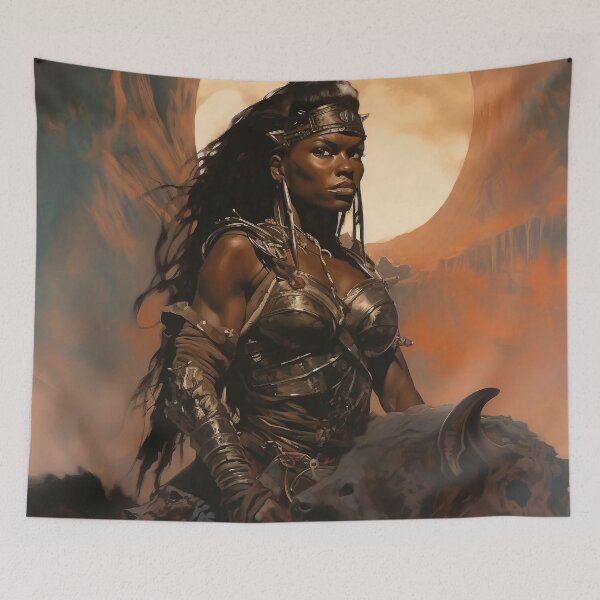 Item preview, Fantasy Woman Warrior Empowerment Portrait  designed and sold by BrandonArtWorld.
