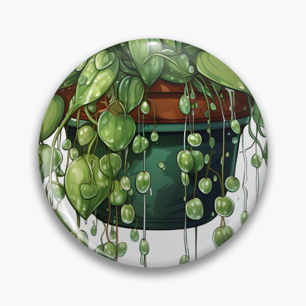 Item preview, Hanging Potted String of Pearls and Pothos Leaves Sticker  Botanical Vines, 2D Game Art, Water Drops designed and sold by Artistically-T.