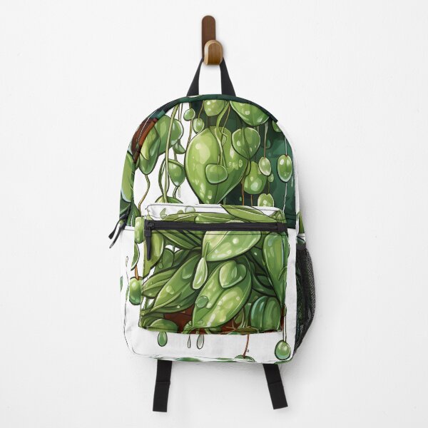Item preview, Hanging Potted String of Pearls and Pothos Leaves Sticker Botanical Vines, 2D Game Art, Water Drops designed and sold by Artistically-T.