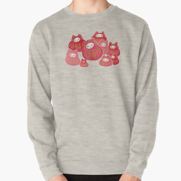 Good Luck Cat Darumas Pullover Sweatshirt