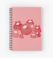 Good Luck Cat Darumas Spiral Notebook