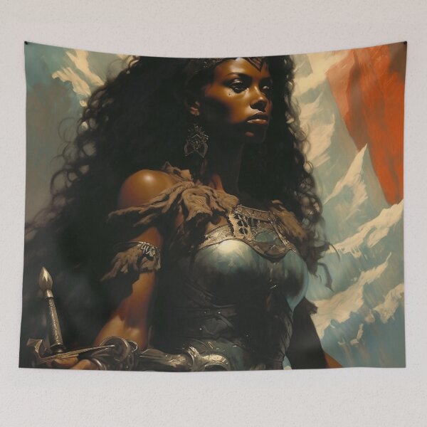 Item preview, Fantasy Woman Warrior Empowerment Portrait  designed and sold by BrandonArtWorld.