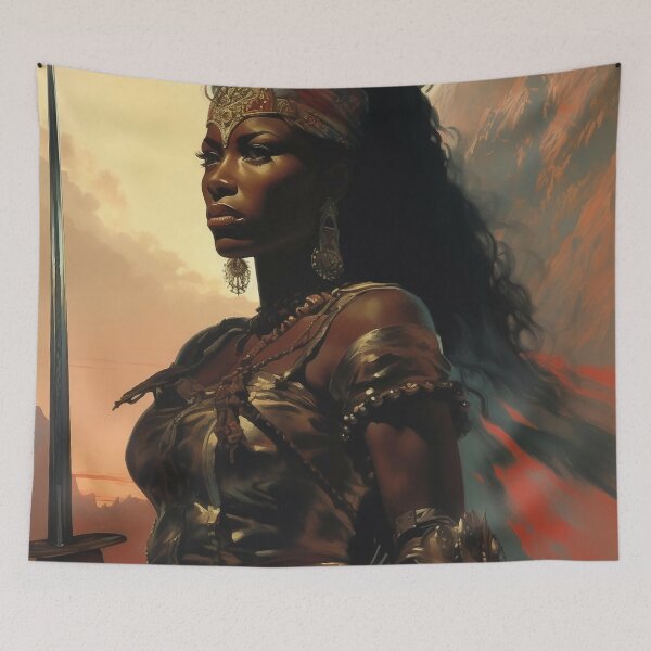 Item preview, Fantasy Woman Warrior Empowerment Portrait  designed and sold by BrandonArtWorld.