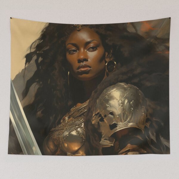 Item preview, Fantasy Woman Warrior Empowerment Portrait  designed and sold by BrandonArtWorld.