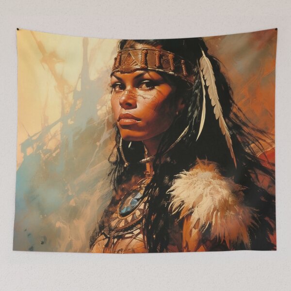 Item preview, Fantasy Woman Warrior Empowerment Portrait  designed and sold by BrandonArtWorld.