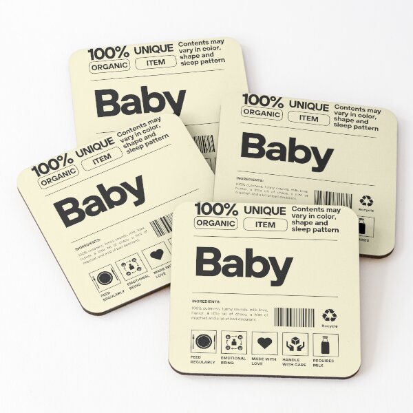 Item preview, Baby label with ingredients cute and funny designed and sold by Lady-Frost.