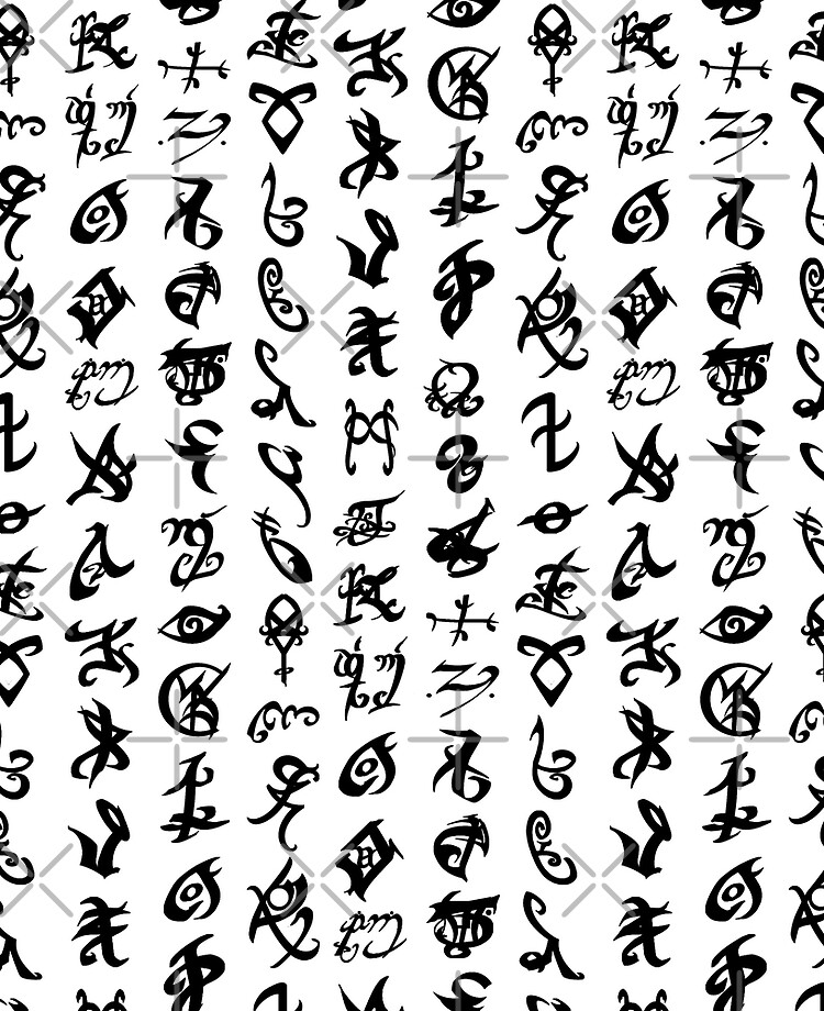Shadowhunters rune - runes pattern texture (black) | iPad Case & Skin
