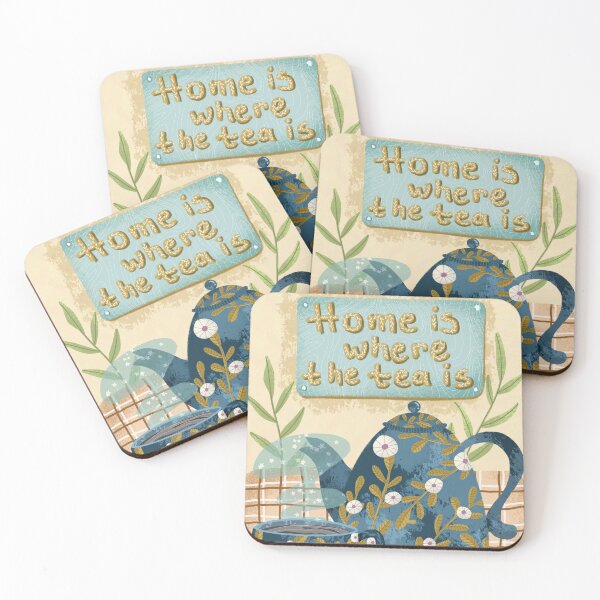 Item preview, Home is where the tea is designed and sold by pinkyfish1010.