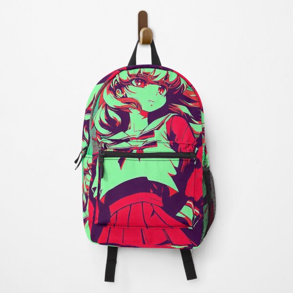 Item preview, Red Green Synthwave Anime girl designed and sold by RenoMelino.