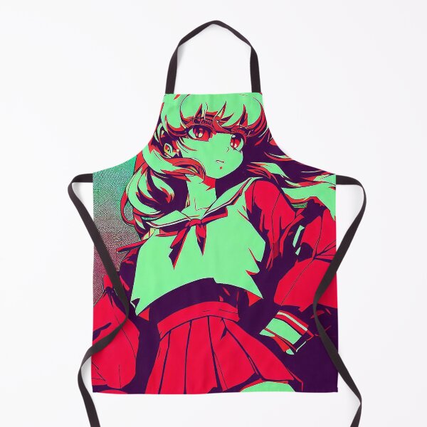 Item preview, Red Green Synthwave Anime girl designed and sold by RenoMelino.