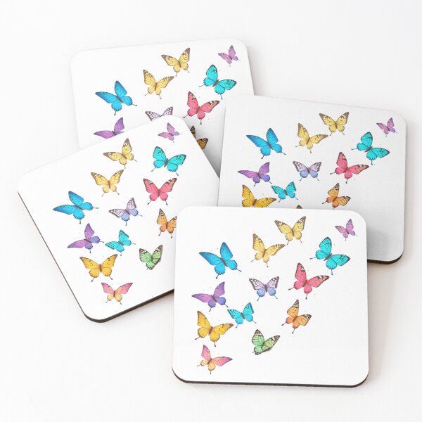 Item preview, A group of colorful butterflies flying through the air, designed and sold by myersdiffusion.