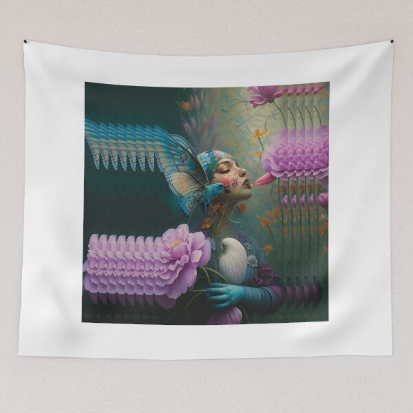 Item preview, The magical world forest women Guardian kissing on the flower designed and sold by JayaNayak.